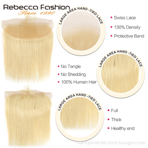 Rebecca 613 Blond Straight Weave Raw 100% hair 8-24 inches 12A grade high quality 613 virgin hair bundles Remy hair extension